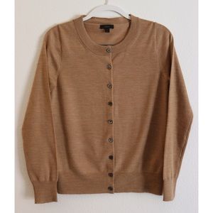 J. Crew Tan Merino Wool Jackie Cardigan